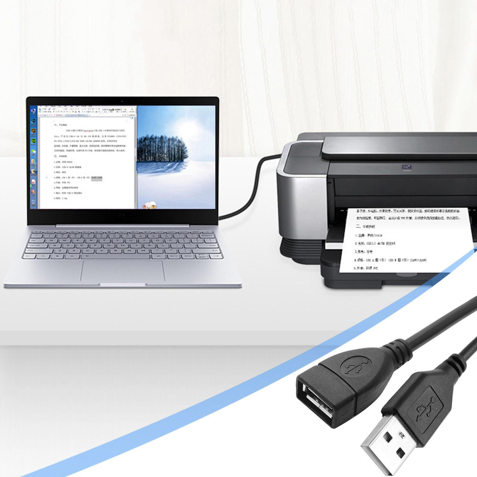 High-Speed USB-USB Extension Cable USB 2.0 Adapter Extender Cord Male/Female LOT