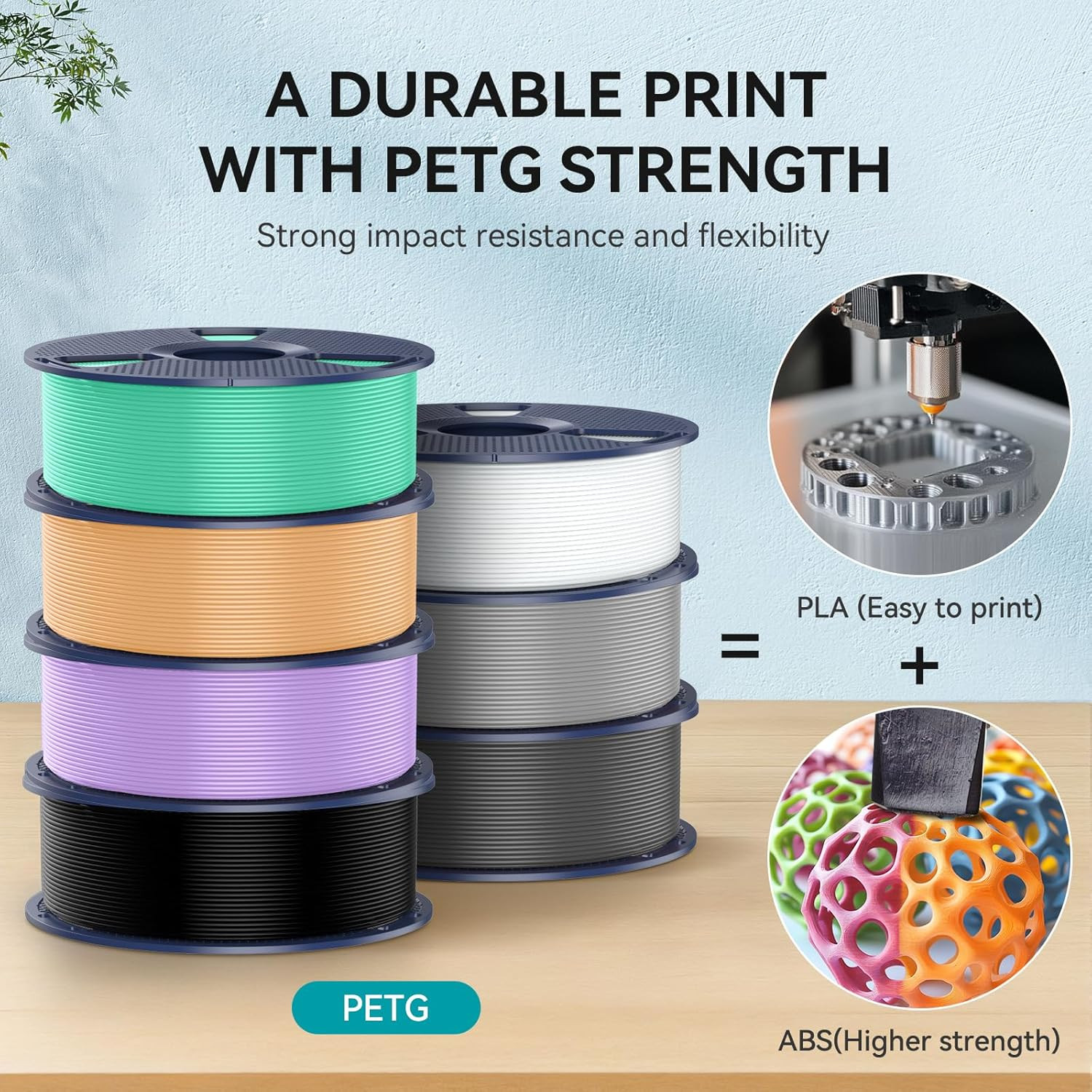SUNLU 10×1KG 1.75MM PETG Filament High toughness 3D Printer Consumables