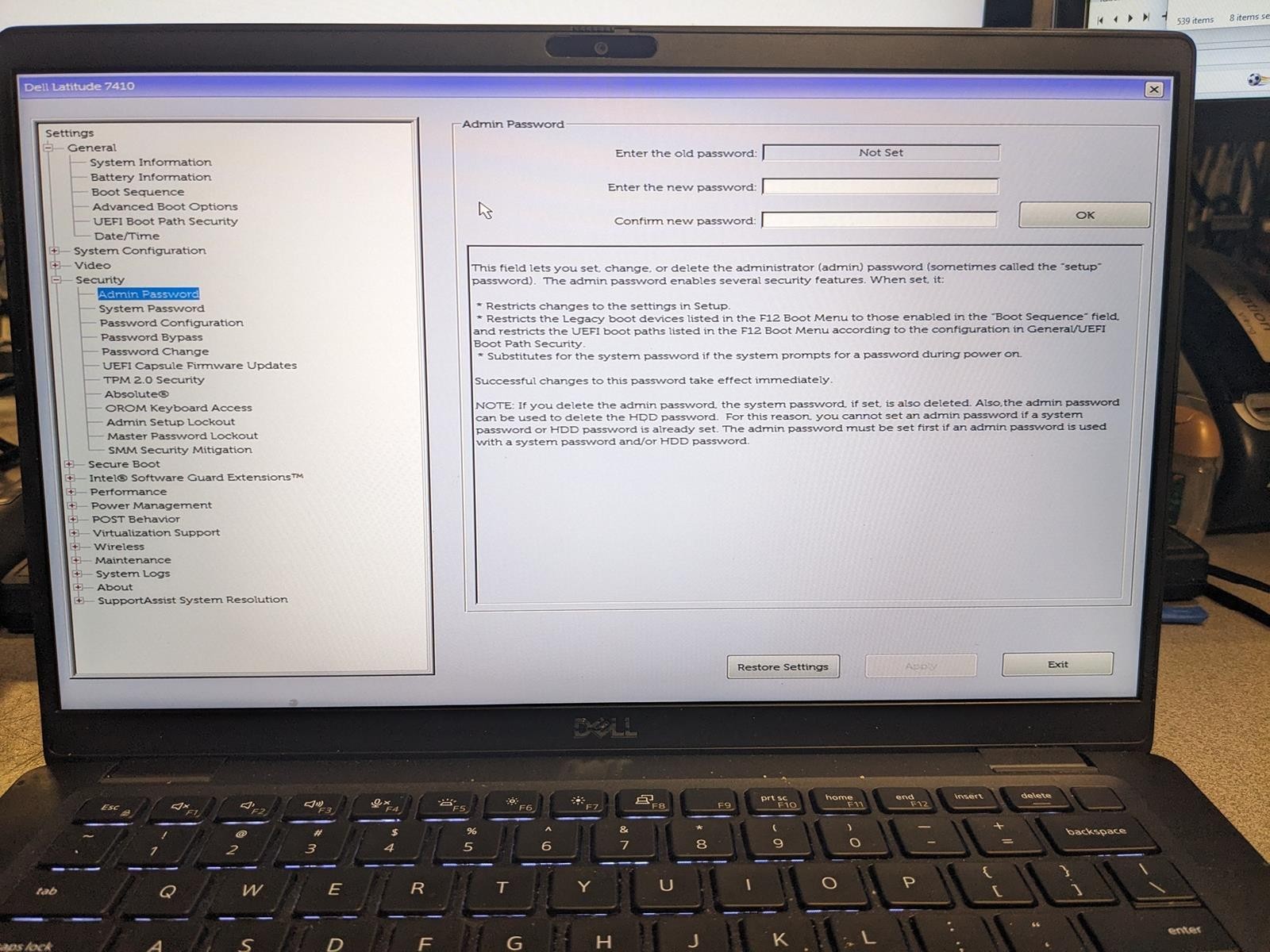 DELL LATITUDE 7410 i5-10210U @ 1.60GHz, 8GB RAM, NO HDD/OS