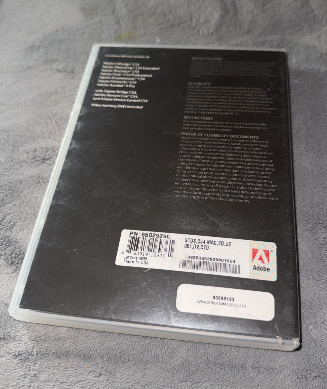 Adobe Creative Suite 4 CS4 Design Premium For MAC OS Education