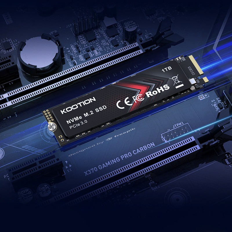 Kootion 1TB Internal Solid State Drive PCle 3.0 NVMe M.2 Drive Data to 2000MB/S