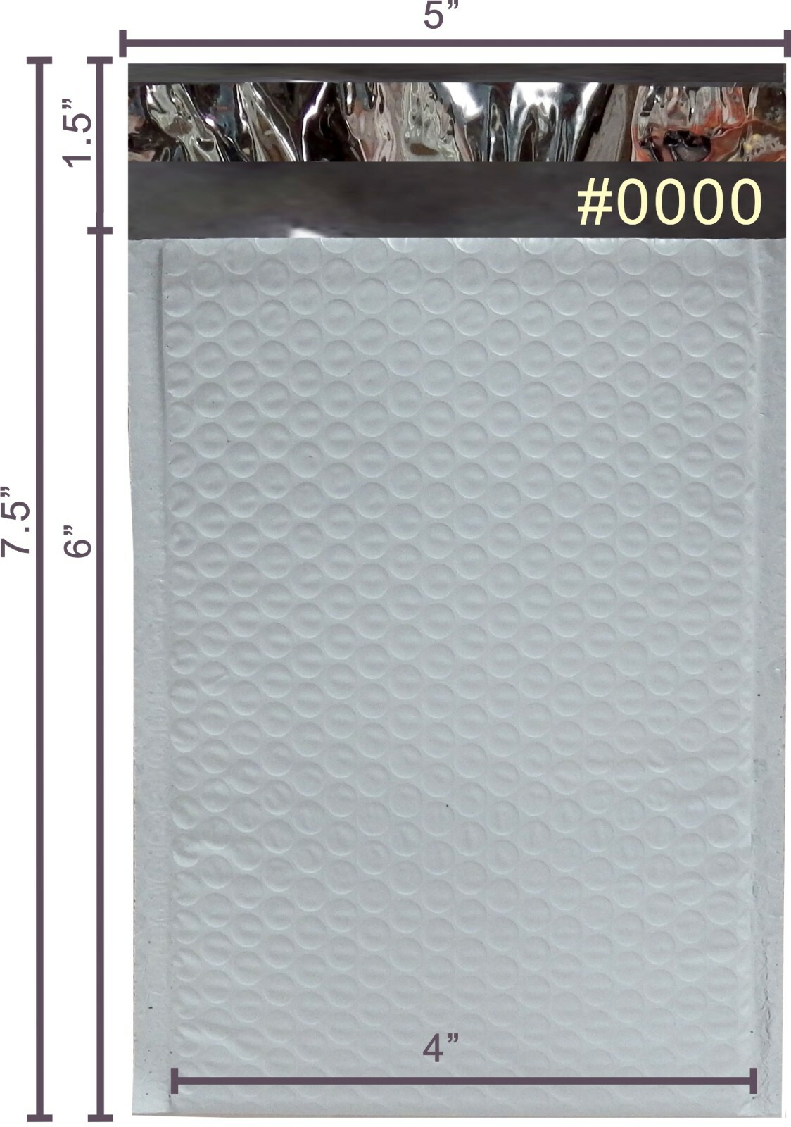 Yens® 500 #0000 4×7 Poly Bubble Padded Envelopes Mailers Inner 4×6 #0000 minus