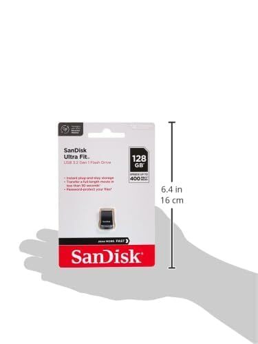 SanDisk Ultra Fit 128GB USB 3.1 Flash Drive High Speed Compact Storage