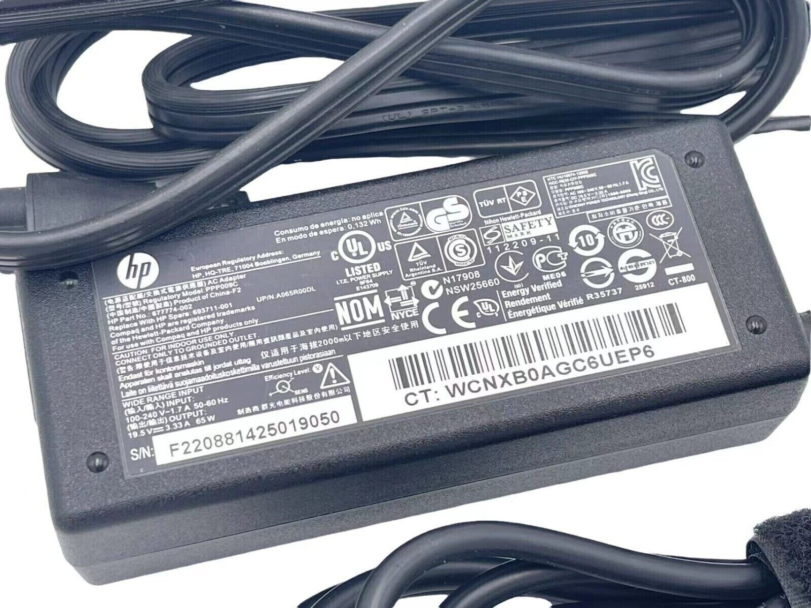Genuine HP 65W EliteDesk Desktop Mini 705 800 G2 G3 G4 Power Supply AC Adapter