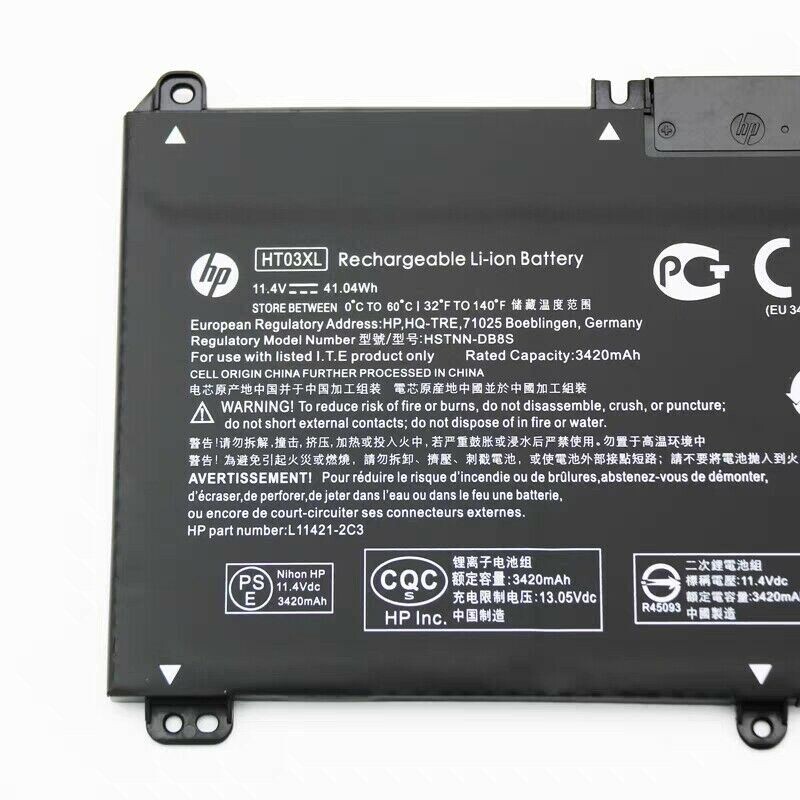 Genuine OEM HP HT03XL Battery Pavilion 14 Series L11421-2C2 L11119-855 15-CS NEW
