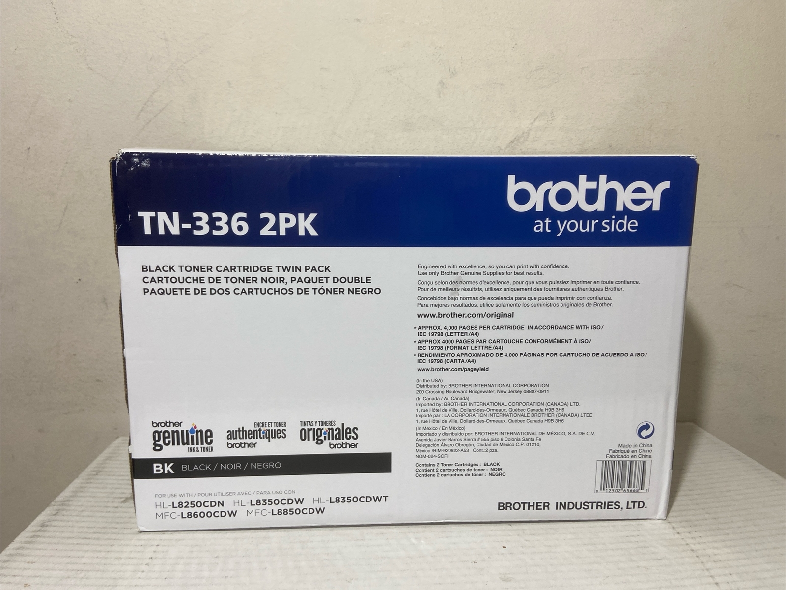 Genuine Brother Genuine High-Yield Black Toner Cartridge Twin Pack