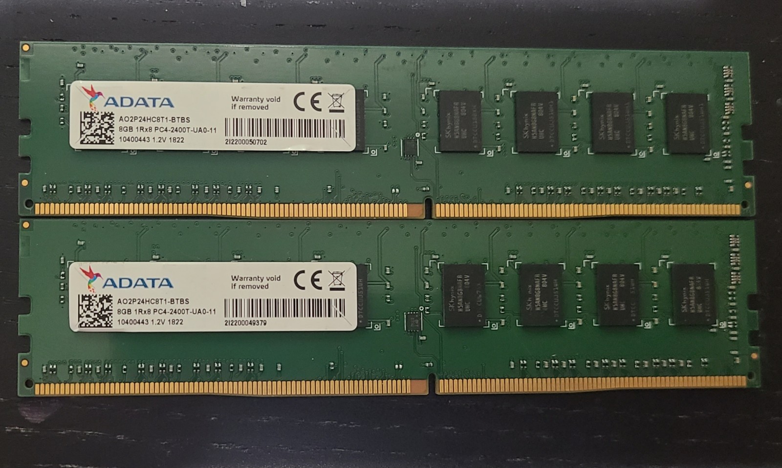ADATA 16GB Kit (2x8GB) DDR4 2400MHz PC4-2400T Desktop RAM UDIMM 288-Pin Memory