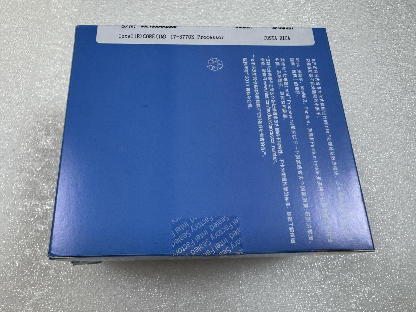 New in box Intel Core i7-3770K 3.5GHz LGA1155 4Core 8M 5 GT/s CPU Processor