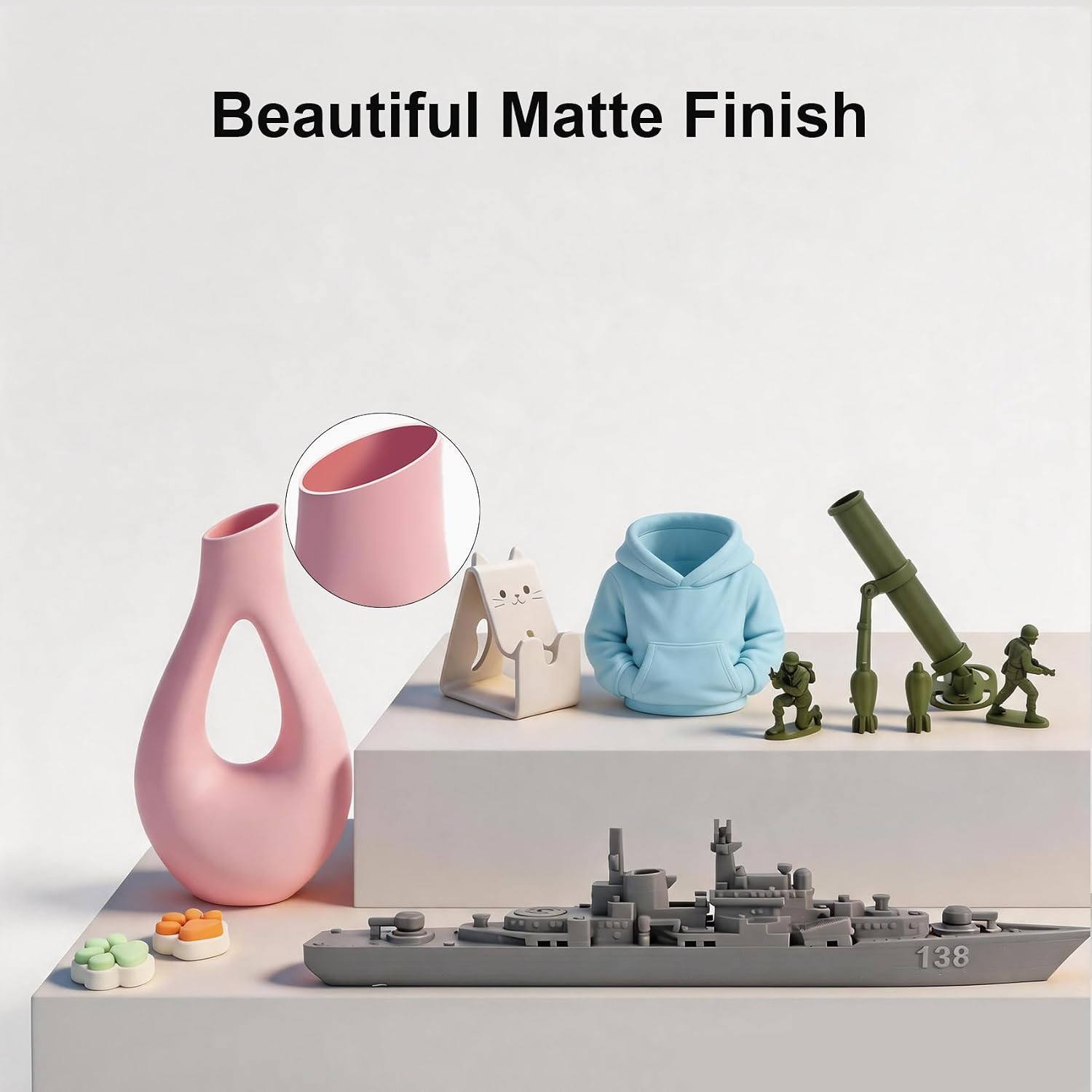 Matte PLA Filament 1.75Mm, PLA Filament 1Kg Spool (2.2Lbs), Dimensional Accuracy