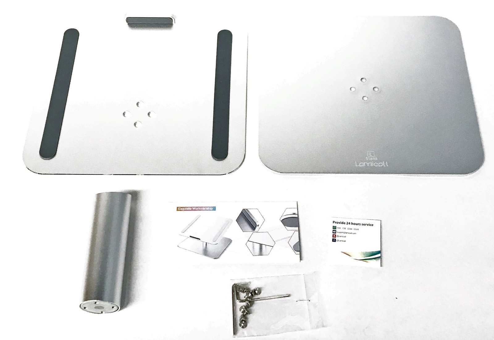 Lamicall “L” Silver 360 Rotatable Laptop Stand L-US-S-RY NOS