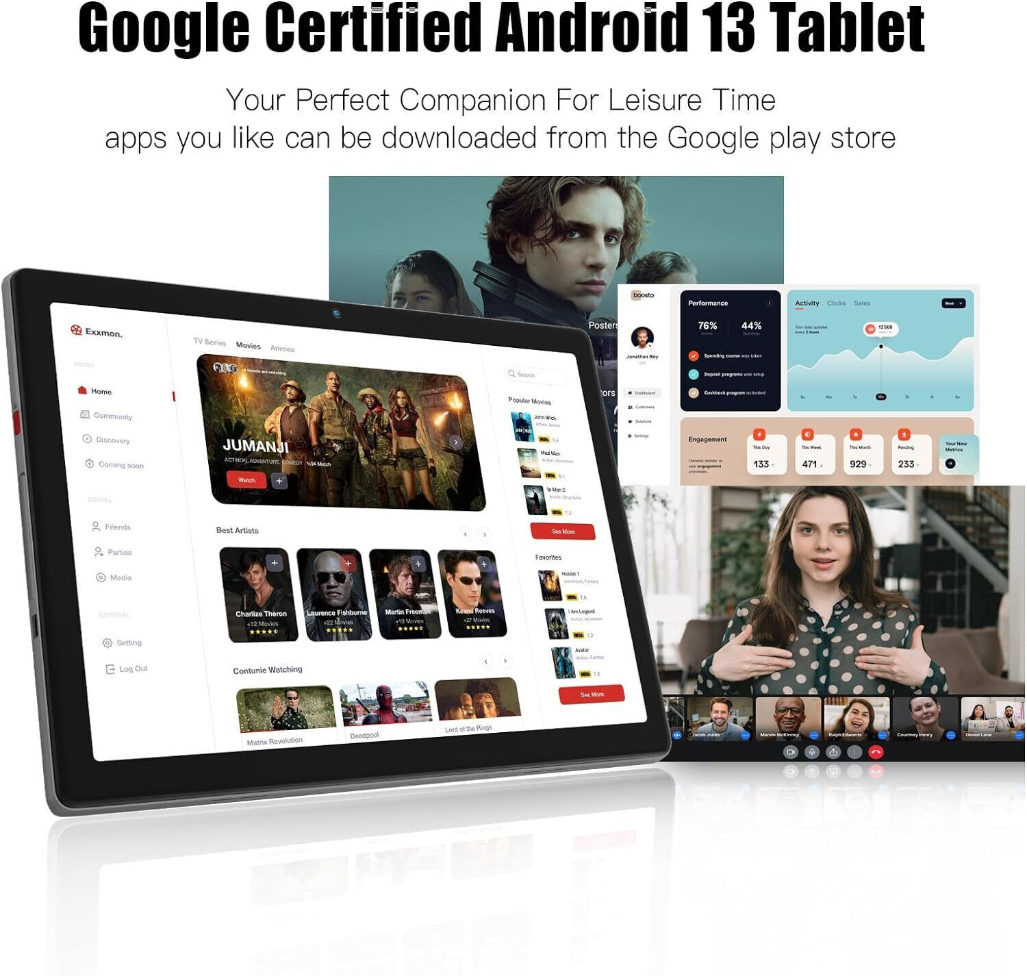 2025 Tablet 10 Inch Android 13 Tablet 6GB+64GB Quad Core 1280×800 HD+IPS Screen