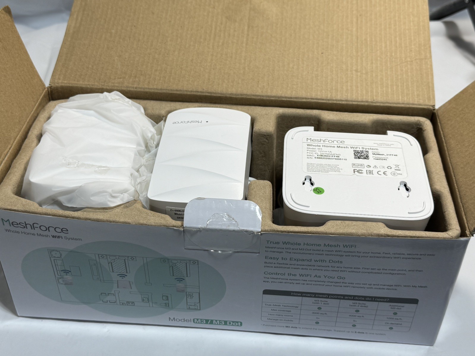Meshforce Whole Home Mesh Wifi System M3 / M3 Dots – White