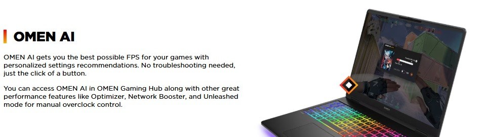 HP Omen 16T-AH000 Black Gaming Laptop PC 16.0″ U7-255HX 16GB 512GB RTX 5070Ti
