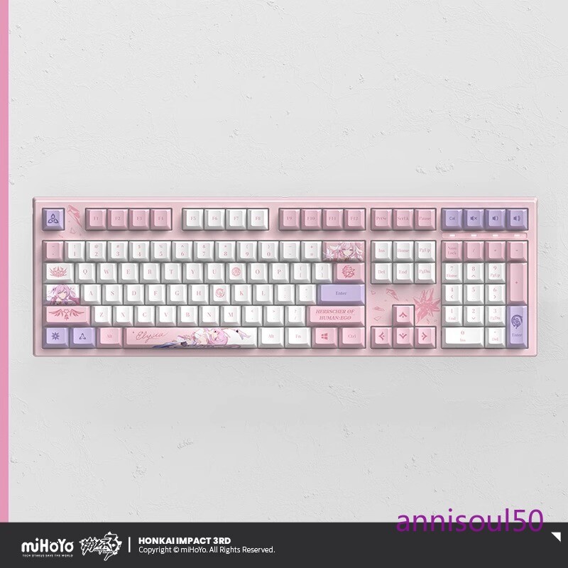 Honkai Impact 3 Elysia Mechanical Keyboard Kailh BOX White Glacier Pandas Gift