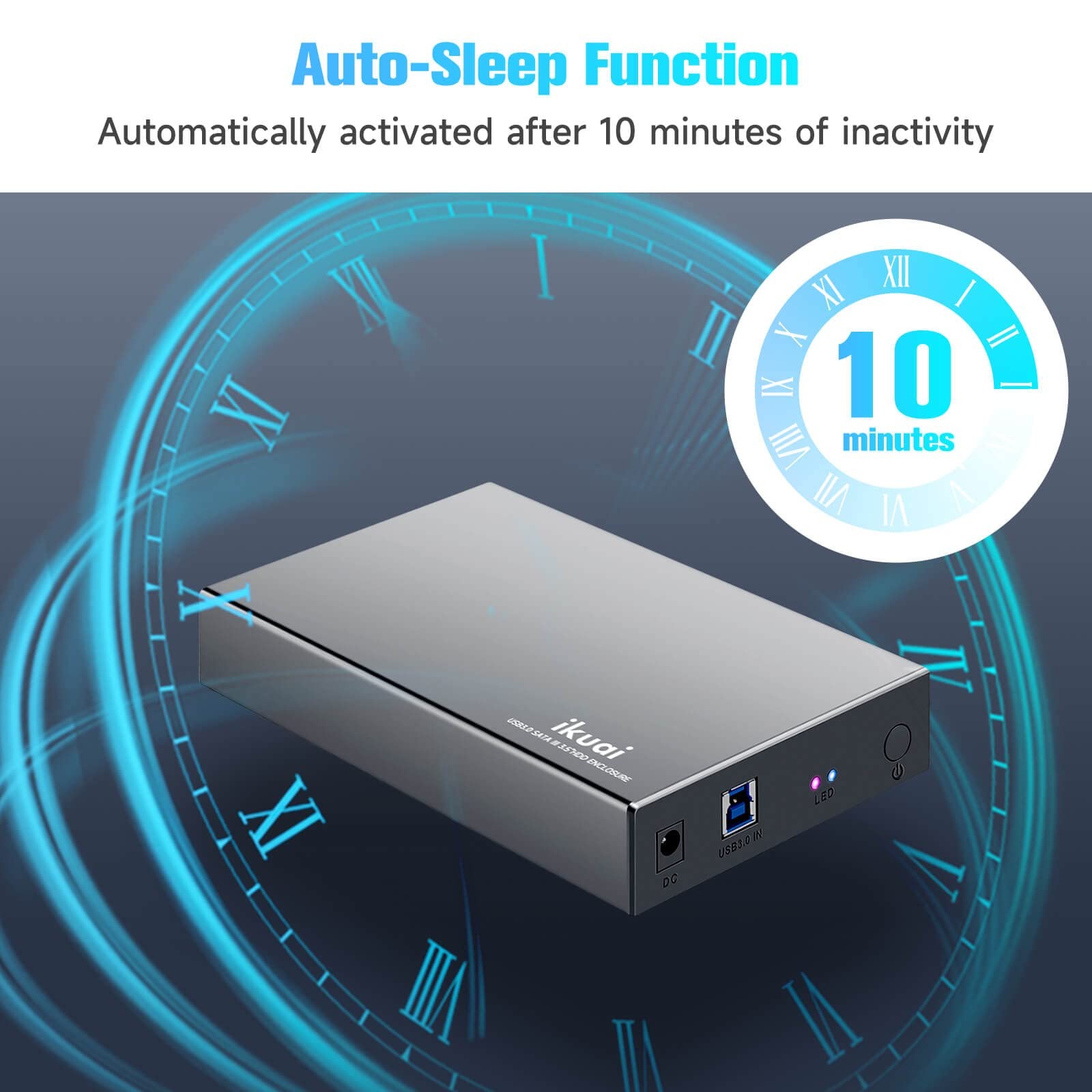 Hard Drive Enclosure 3.5″ Aluminum USB 3.0 / USB C to SATA Hard Drive Dock Ca…