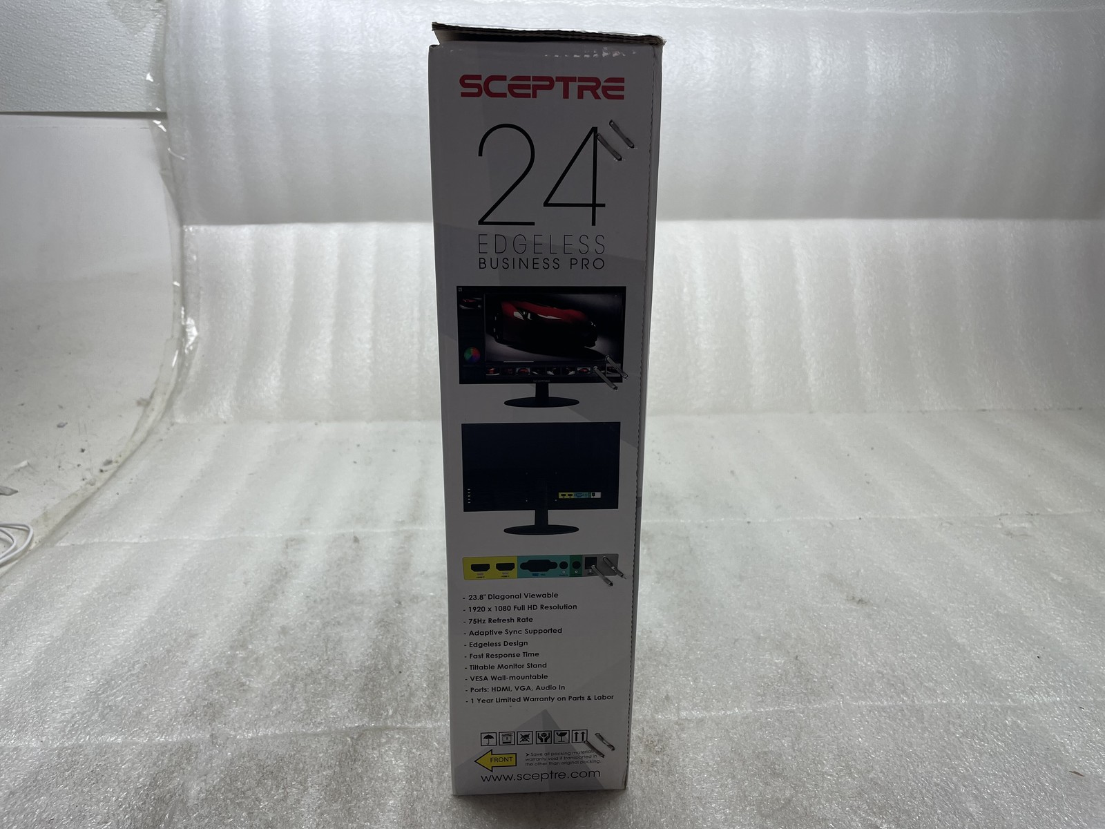 New Open Box Sceptre E249W-FPT 24″ IPS 75Hz LED Monitor – Black