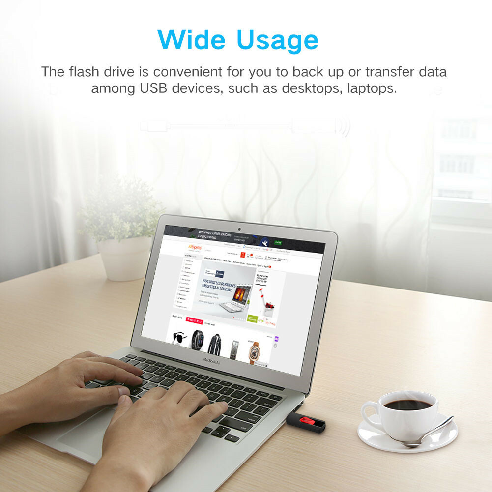 Kootion 5/10pcs USB 2.0 Retractable USB Flash Drive Memory Stick 1GB 2GB 4GB 8GB