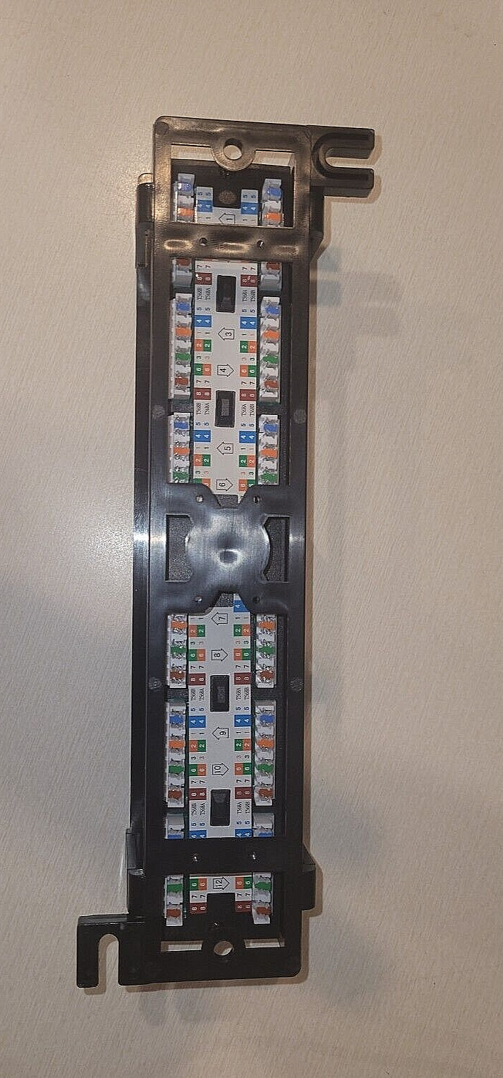 1 New 12 Port Vertical Cat6 RJ45 Network Patch Panel w/Bracket, Buyer’s Point