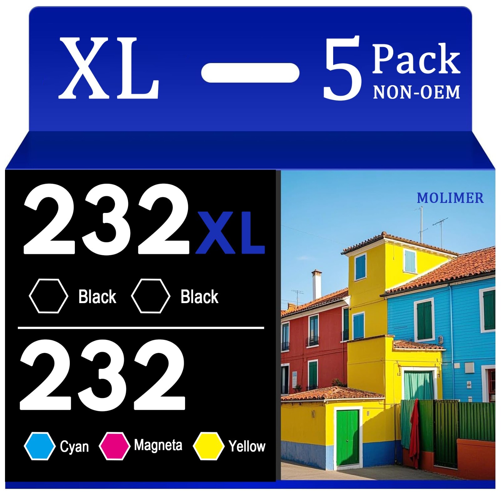 5PK 232XL 232 Ink Cartridge with for Epson 232XL WF-2950 WF-2930 XP-4200 XP-4205