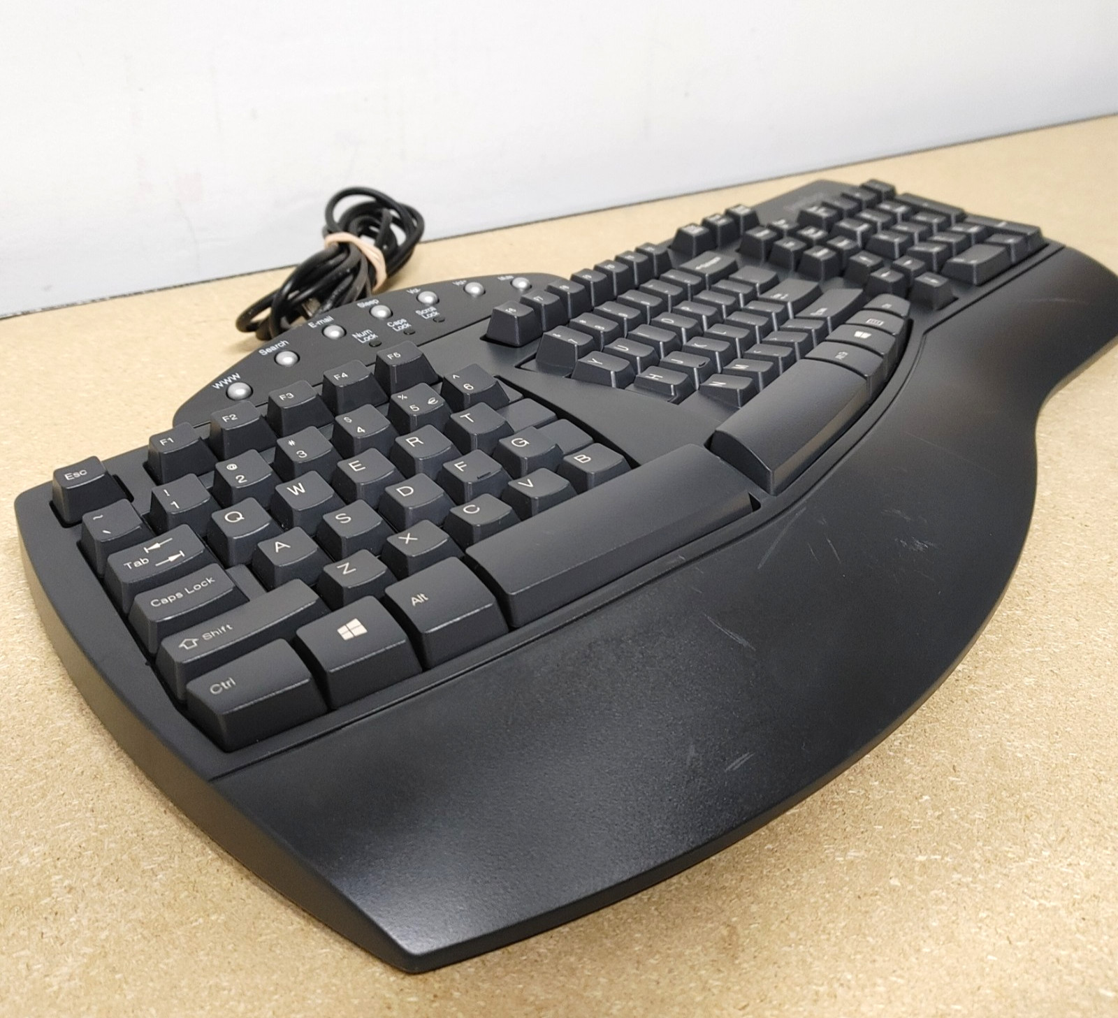 Perixx PERIBOARD-512 Wired Full-Size Ergonomic Natural Split Keyboard, Black