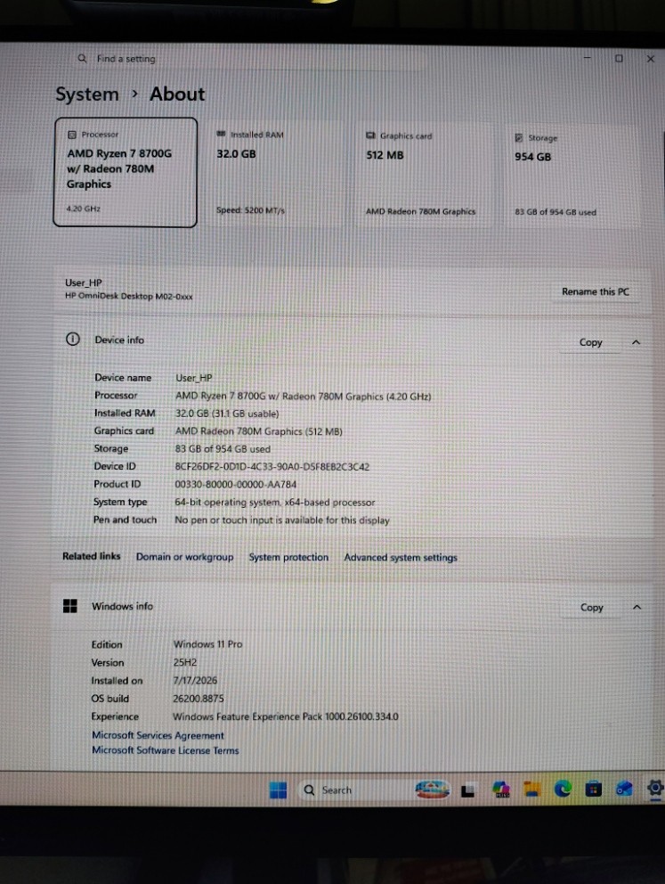 HP OmniDesk Tower Desktop PC M02-0127C AM5_BAREBONES (new motherboard). Tested!
