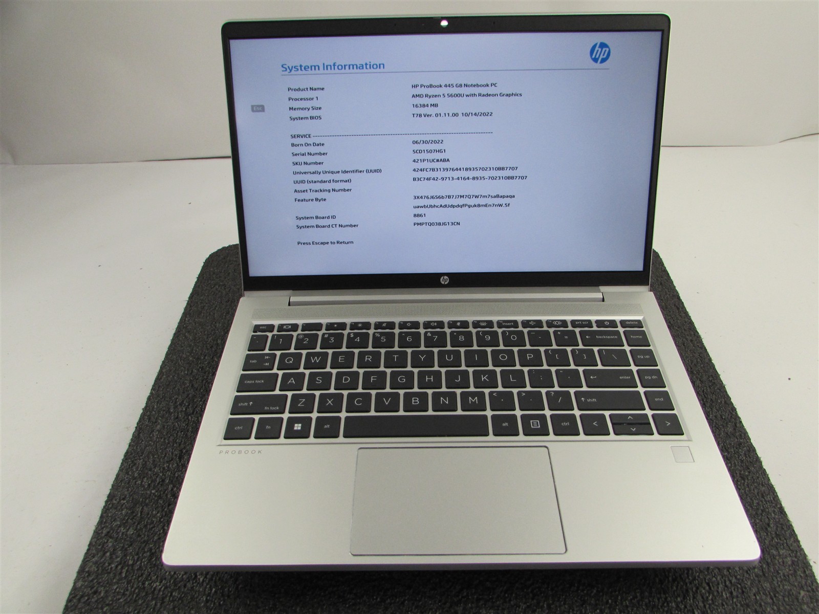 HP PROBOOK 445 (G8) FHD AMD RYZEN 5 5600U 512GB SSD 16GB RAM AMD GPU WIN 11 PRO