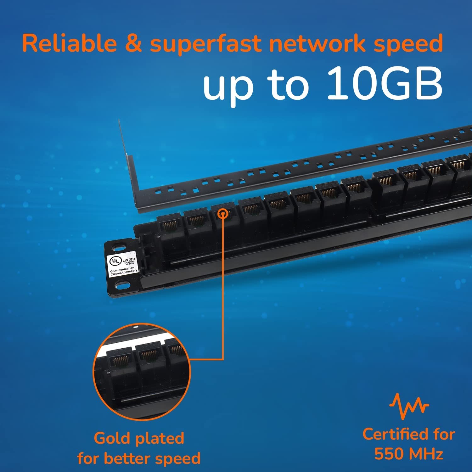 MONK CABLES | CAT6 Patch Panel | Puchdown | 24 Port