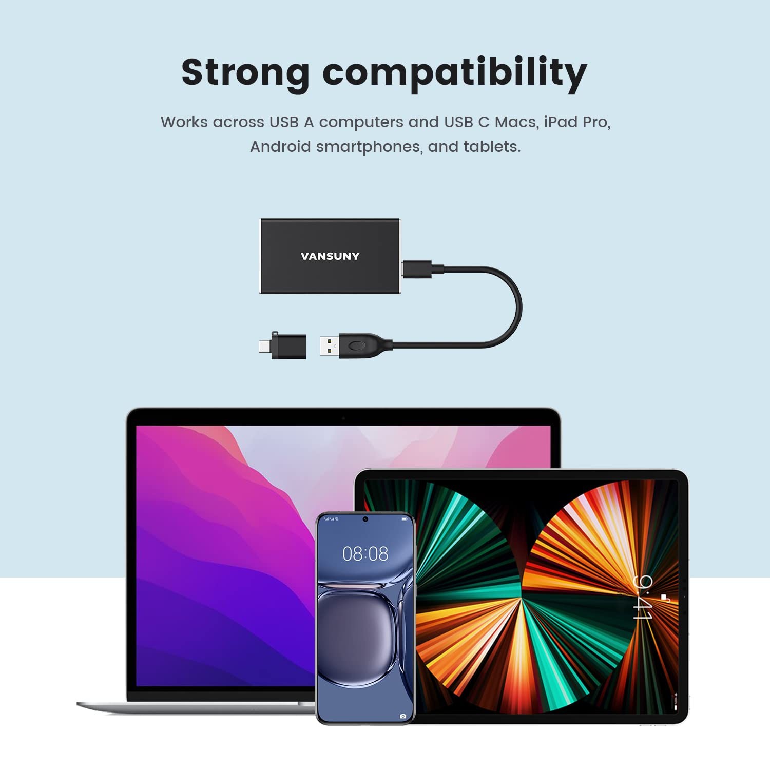 500GB Portable External SSD, USB 3.1 Gen2 450MB/s High-Speed Data Transfer, Meta