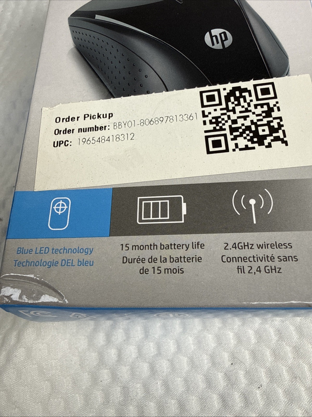 HP X3000 G3 Wireless Mouse, 15 Mo. Battery Life. New In Box