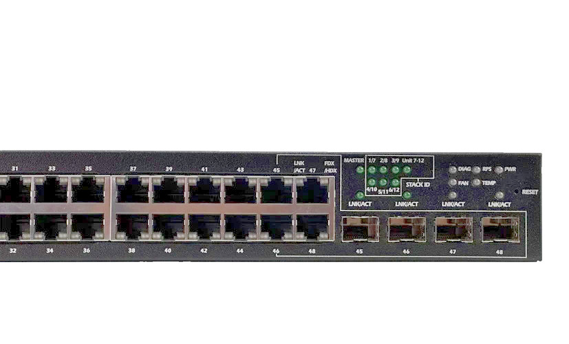 Dell 48-Port + 4-SFP Switch PowerConnect 6248 Layer 3 Fully Managed 1U Rackmount