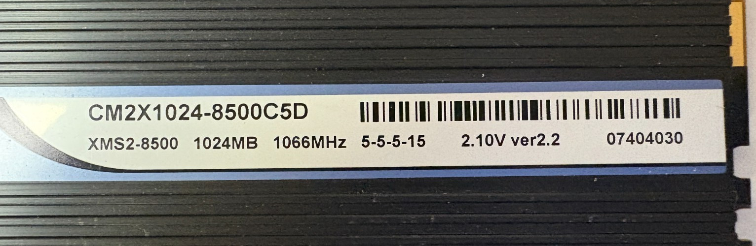 Corsair 4gb Dominator XMS2-8500 (4x1GB) DDR2 1066MHz CM2X1024-8500C5D RAM Tested