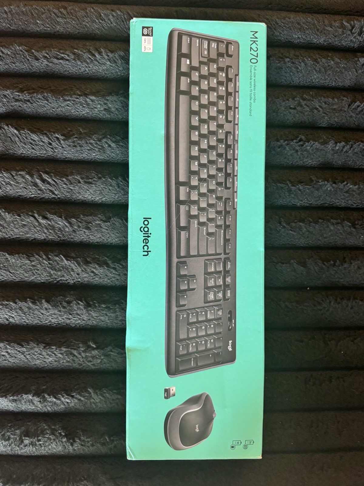 Logitech MK270 Wireless Keyboard and Mouse Combo USB Receiver Black New Sealed