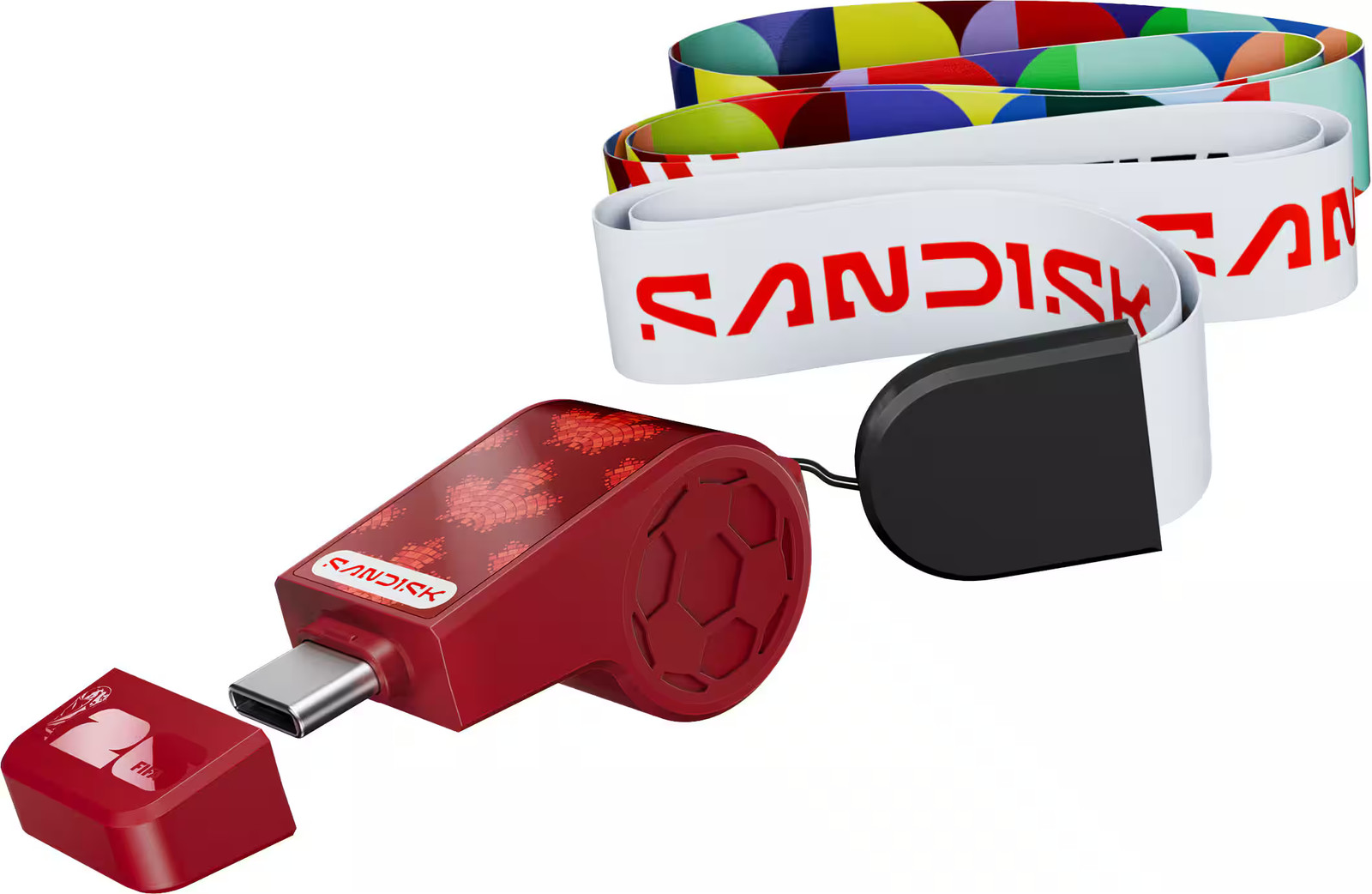 SANDISK – 128GB USB-C FLASH DRIVE: FIFA WORLD CUP 2026 EDITION – Red/Canada