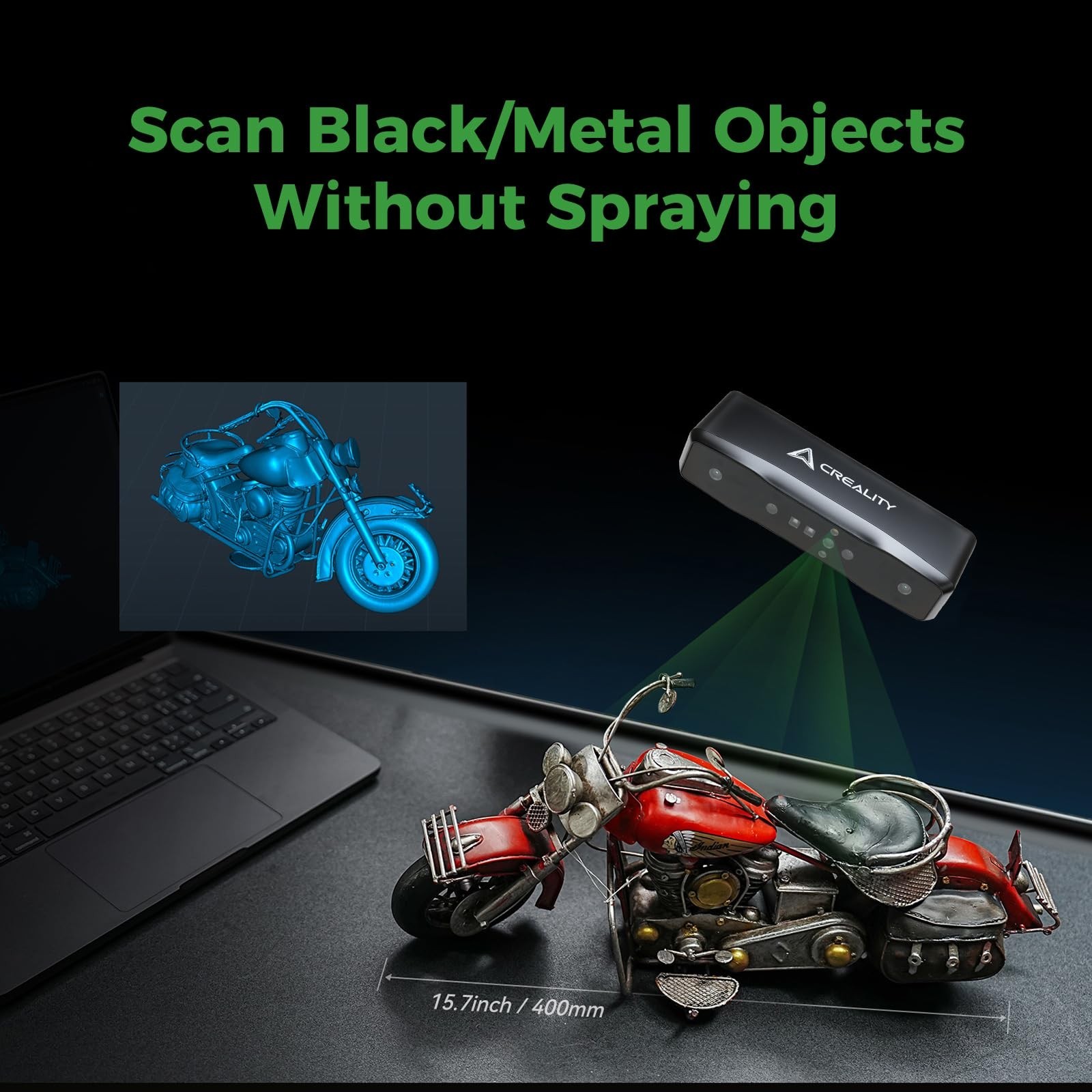 Creality 3D Scanner Otter Lite Basic with 0.05mm Precision, Full-Color Scan f…