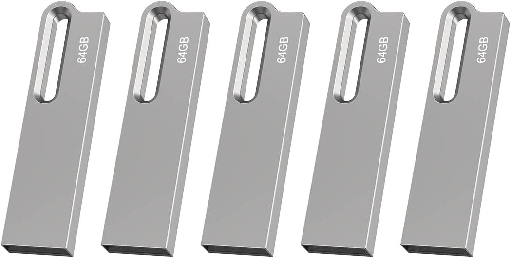 1/5/10PCS USB 2.0 32GB 64GB Metal USB Flash Drive Memory Stick For PC Laptop Lot