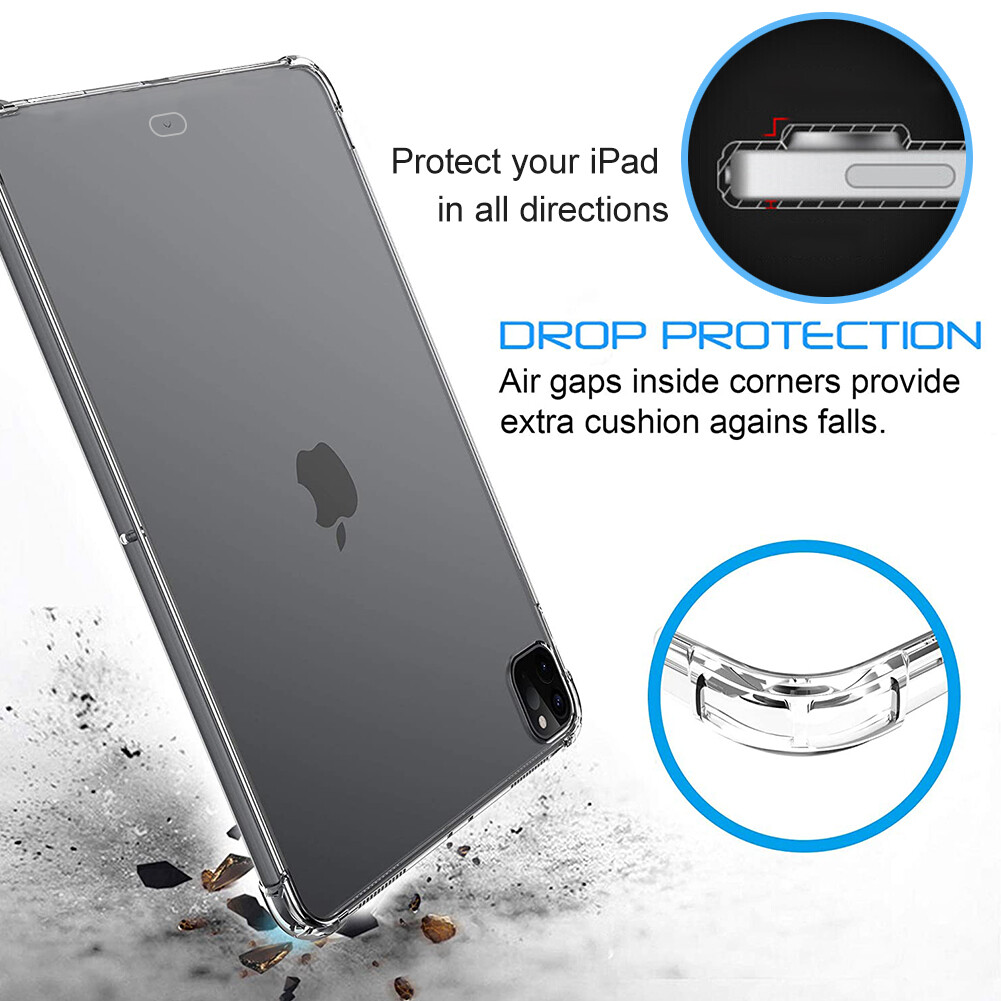 Shockproof Clear Soft TPU Silicone Case Cover For New iPad Pro 11″ 12.9″ Air 13′