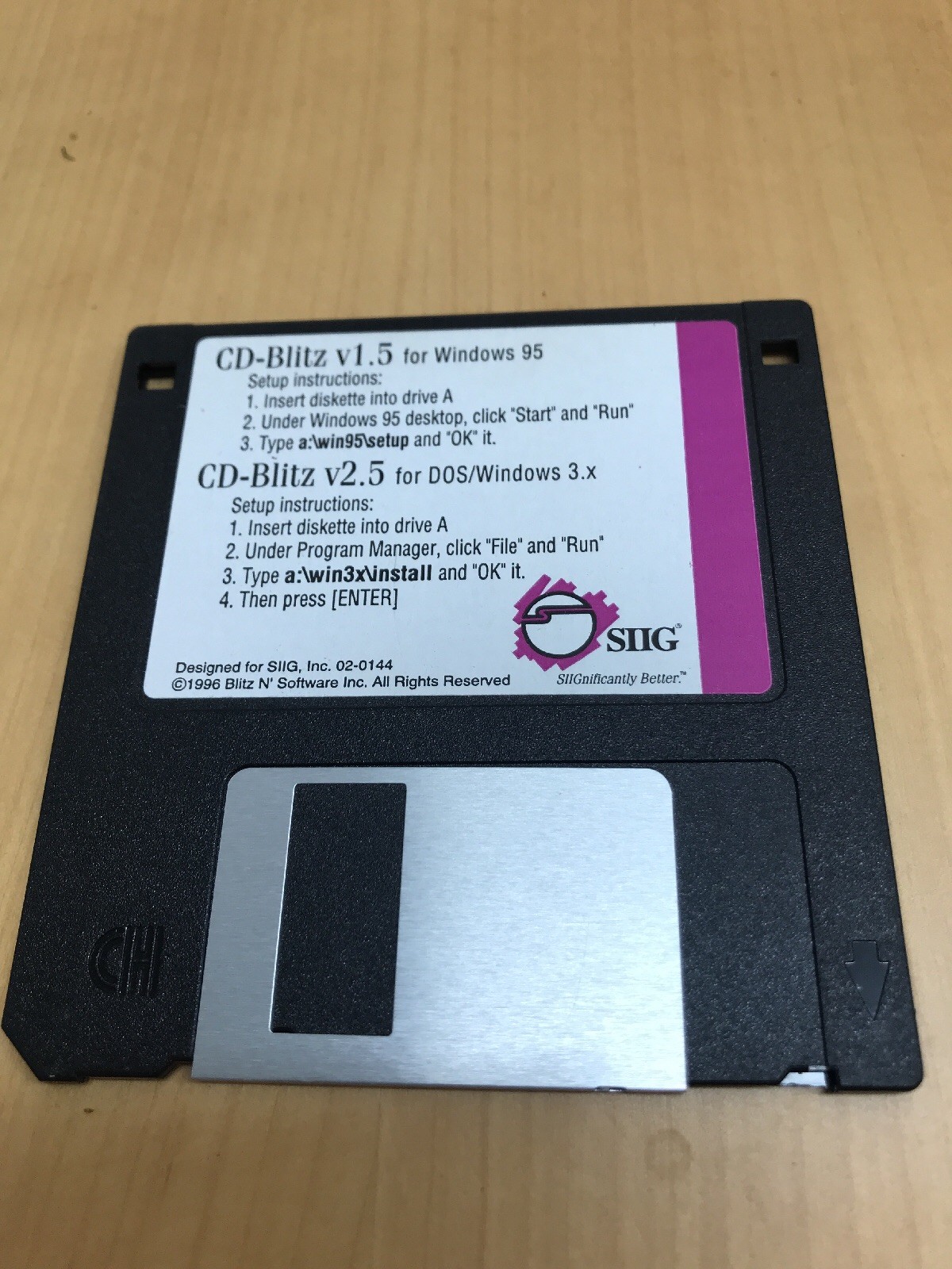 Vintage CD-Blitz v1.2 for Windows 95 & v2.5 for DOS/Windows 3.x Floppy Disk Only
