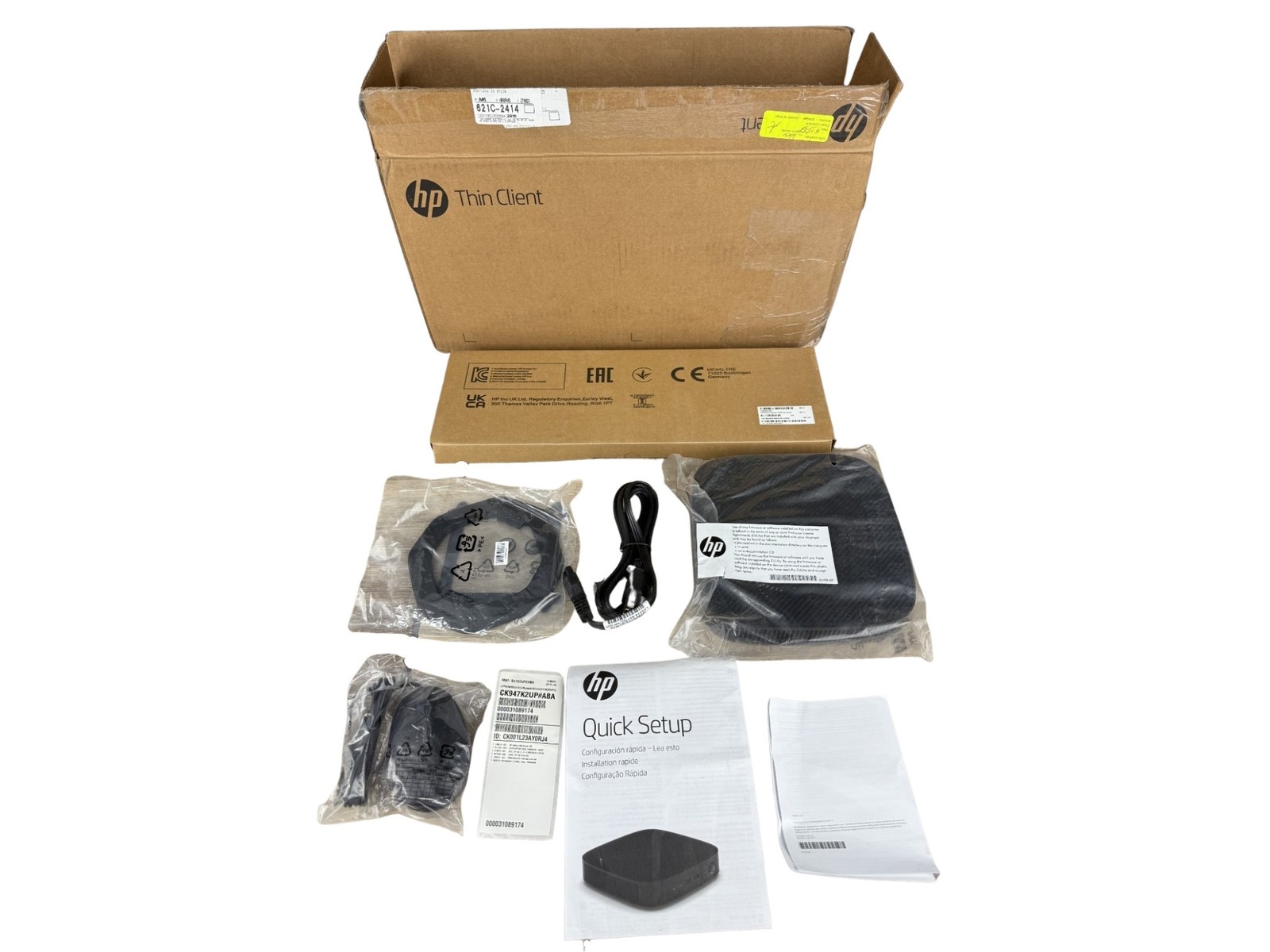 HP Elite t655 Thin Client Ryzen R2314 32GB Flash 8GB RAM New Open Box.