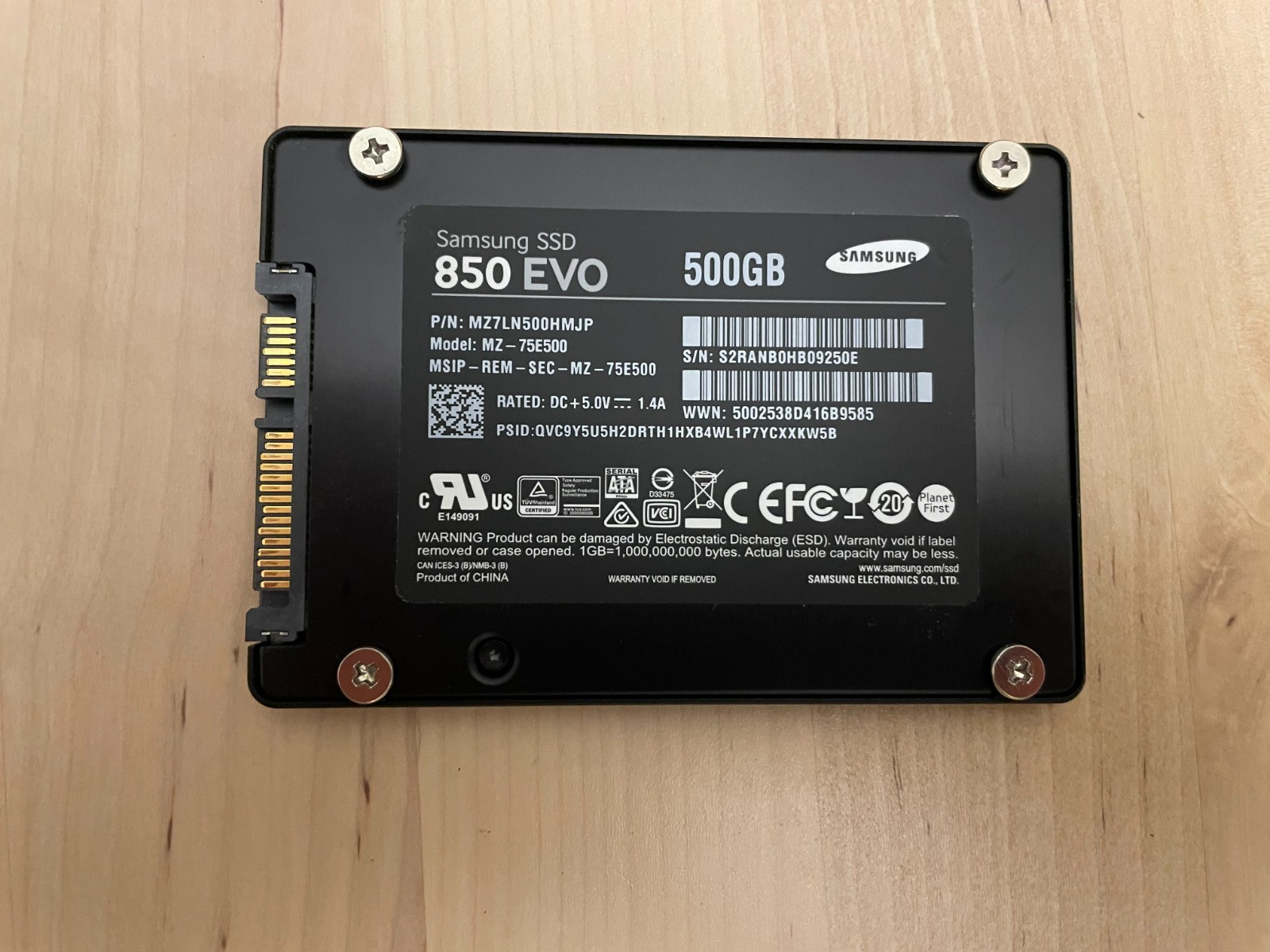 Samsung 850 EVO 500 GB SSD