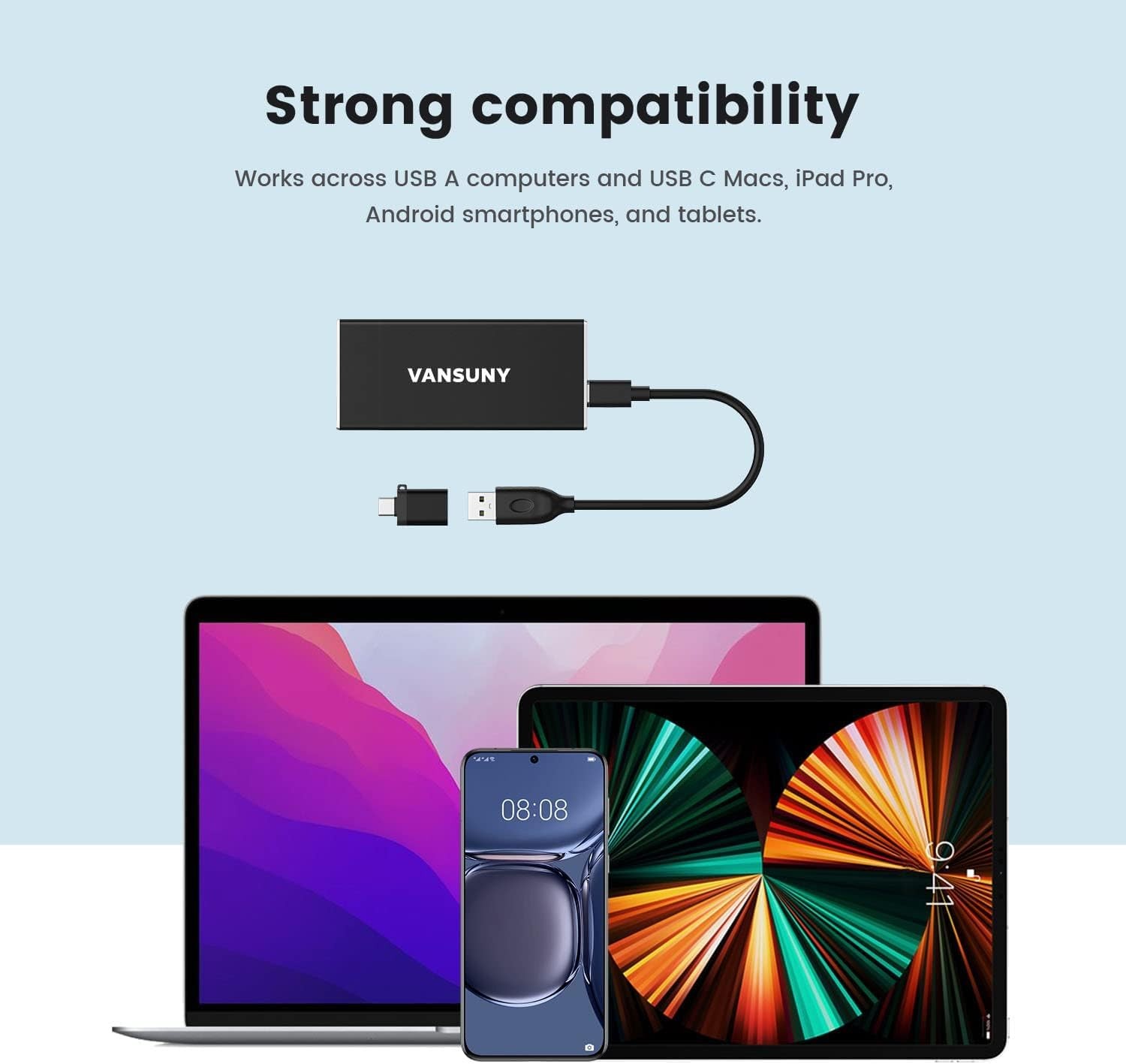 2TB Portable External SSD, USB 3.1 Gen2 Up to 500MB/s Solid State Drive, Metal U