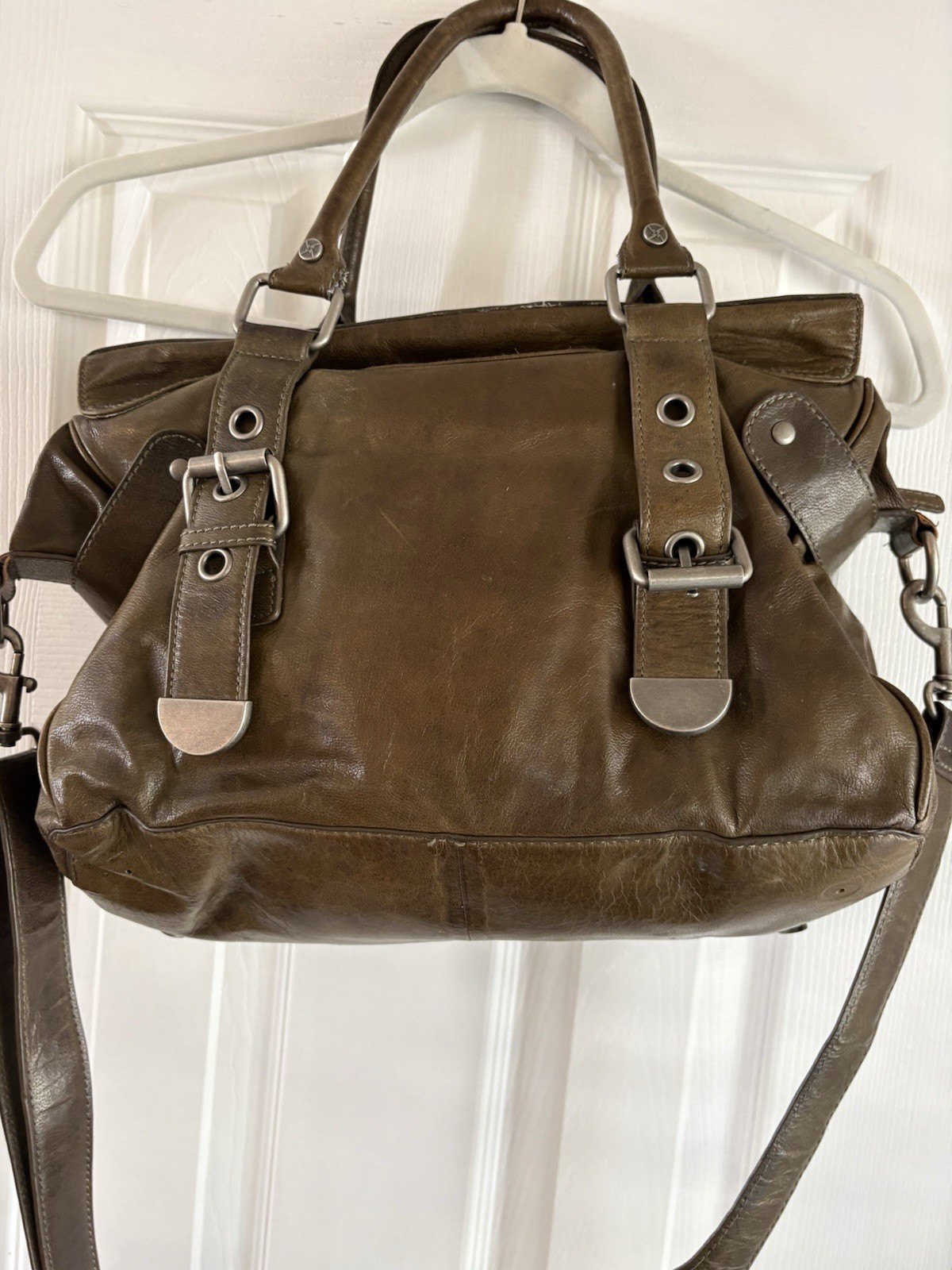 NM 100L Vintage Leather Shoulder Bag Messenger Briefcase Computer Bag Business