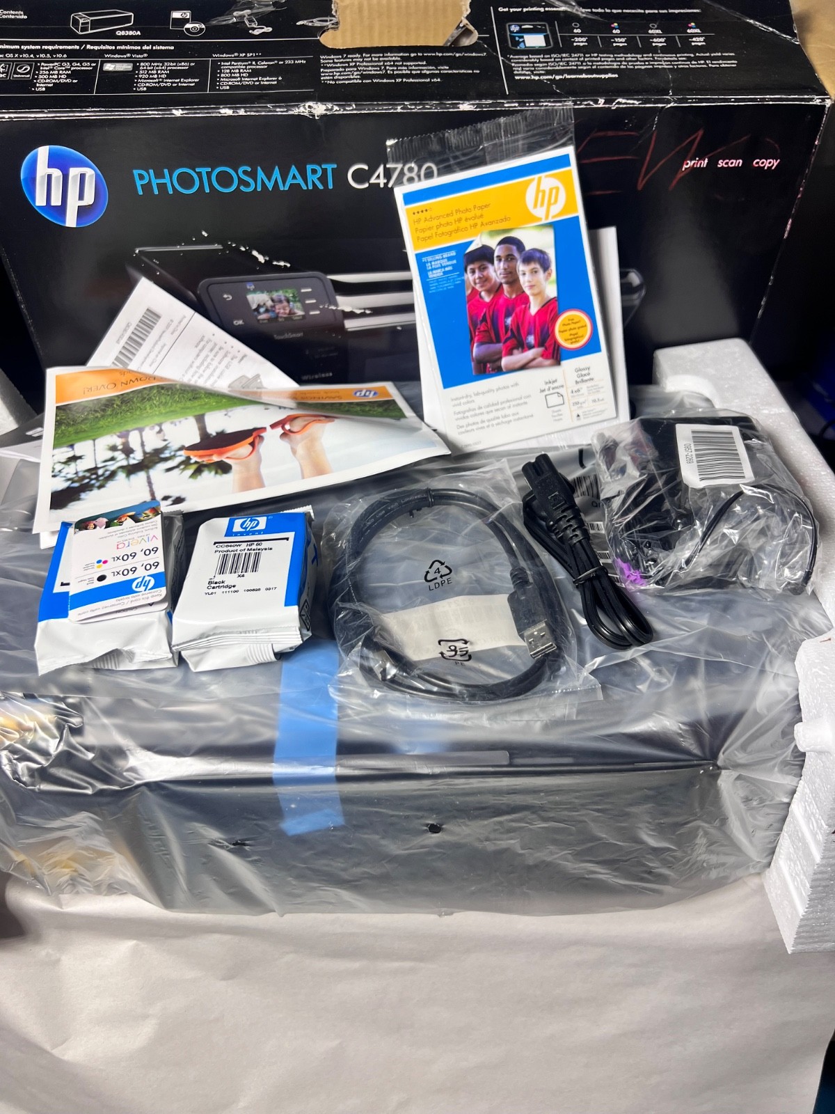HP Photosmart C4780 All-In-One Wireless InkJet Print, Scan, Copy ALL in One