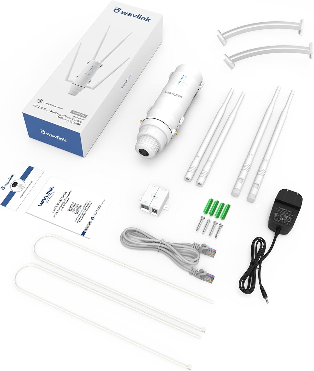 AC1200 Outdoor Long Range Wi-Fi Extender Dual Band Outdoor Access Point Repeater