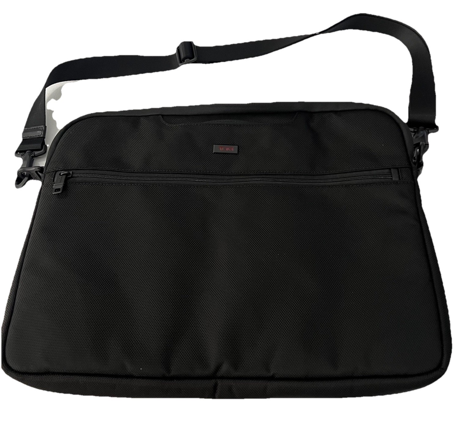 New Tumi Black Nylon Laptop Briefcase Messenger Bag Adjustable Strap