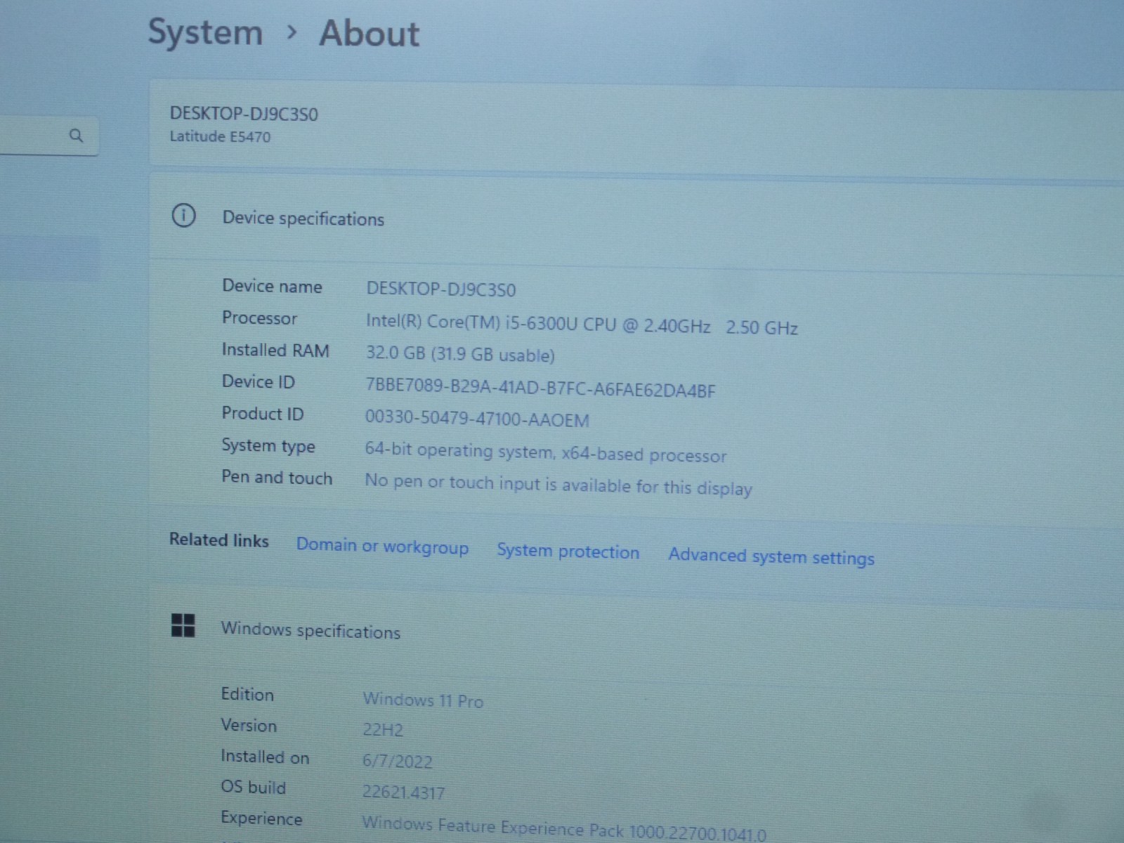 Dell Latitude E5470 14″ Laptop – Core i5-6300U / 32GB Ram / 500GB HDD / Win11Pro