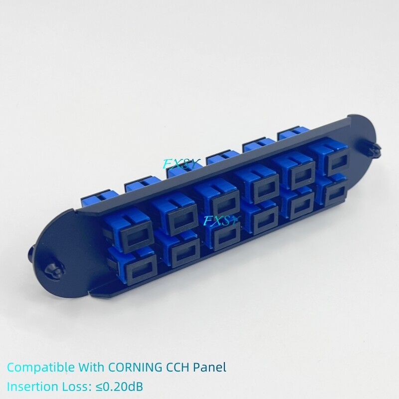 Fiber Optical Panel 12 SC UPC SM OS2 Adapter Compatible CORNING CCH-CP12-59