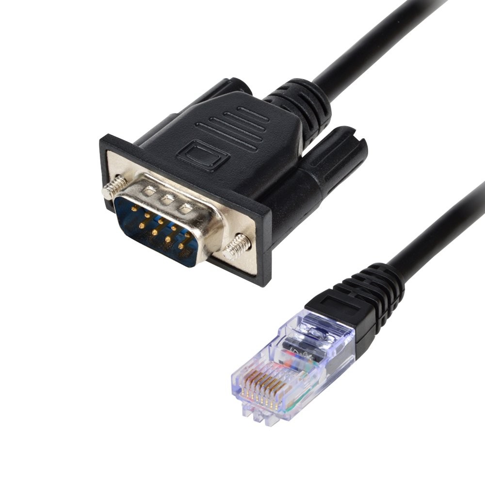 Rj45 To Rs232 Db9 9pin Serial Port Male To Rj45 Female Cat5 Ethernet Lan Console