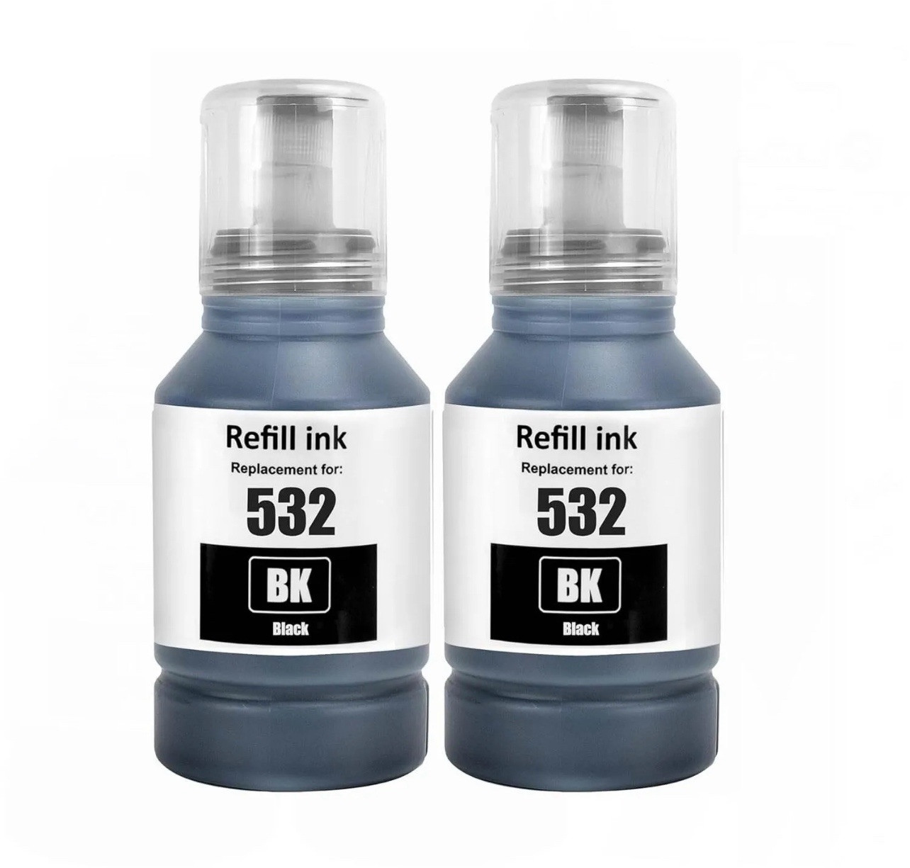2PK Compatible With Epson 532 Ink Bottle Black EcoTank ETM3170 ETM1170 ETM2170
