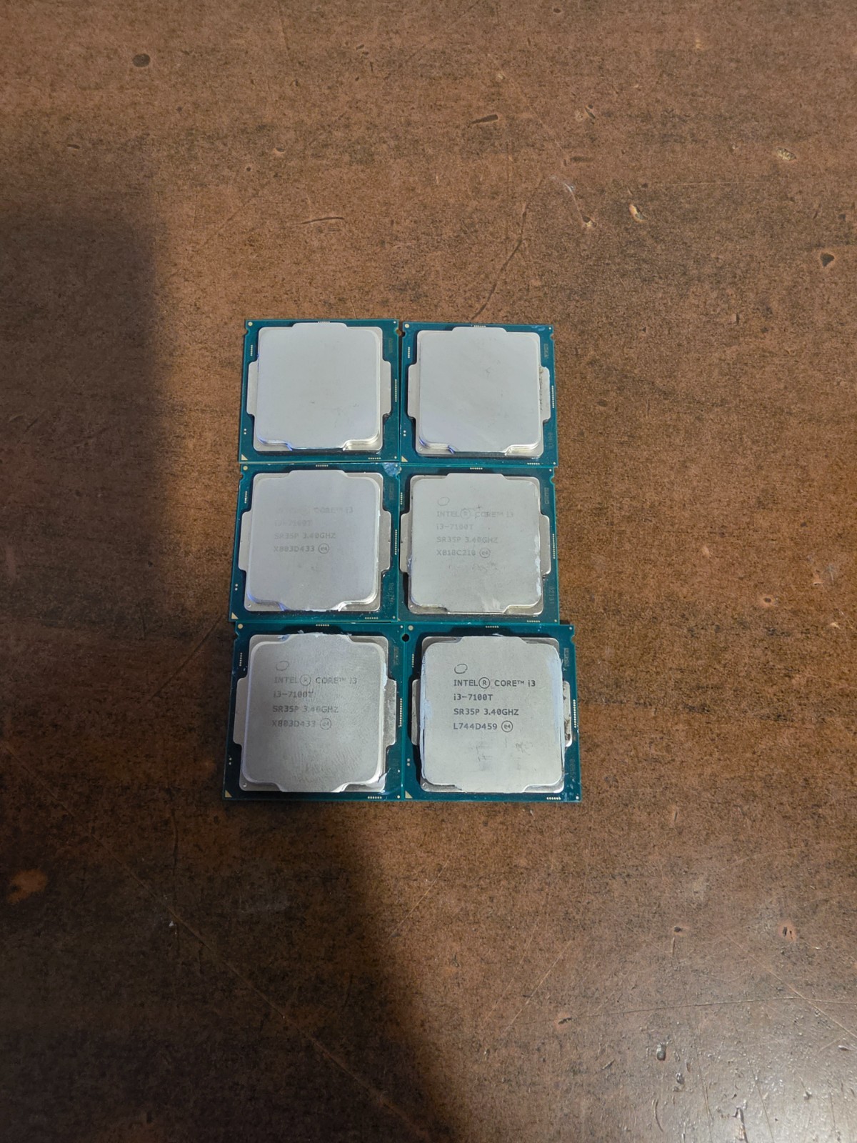 Intel Core i3-7100T SR35P 3.40GHZ Lot of 6 Processors- Tested Working