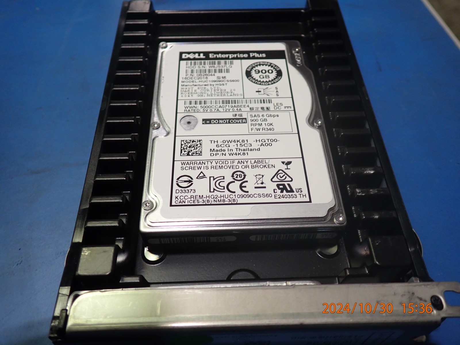 Dell 0RD2FT dell HUC109090CSS600 900GB 10K 6GB/s SAS 2.5” HDD Hard Drive
